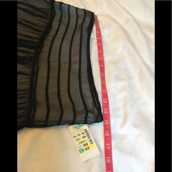 Sophia Michelle NWT Sheer Black Silk Skirt Sz 10 - Picture 11 of 13
